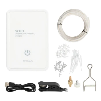 WiFi אוטומטי מערכת השקייה מגע רגיש השקייה אוטומטית הערכה עצמית נעילה ABS מים חינם רגולציה 5V 1A עבור החצר